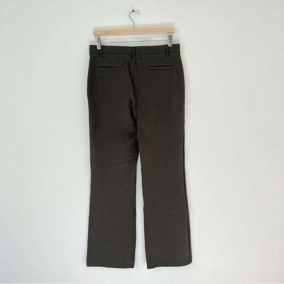Quince Olive Green Ultra Stretch Ponte Bootcut Pull On Pants Size Large Petite - Picture 7 of 10
